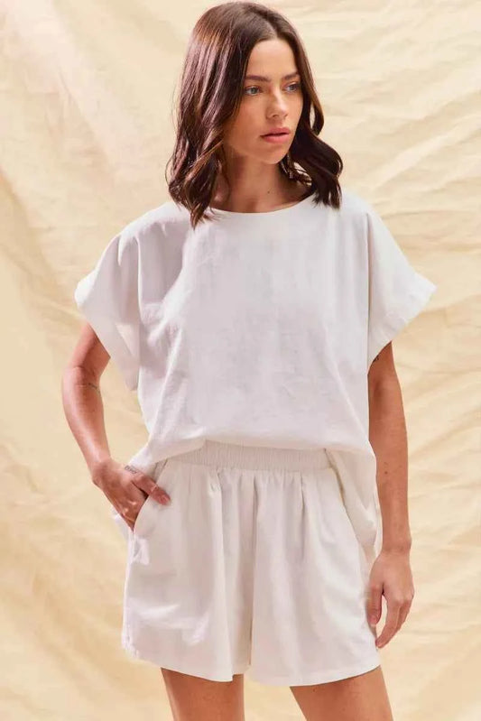 Round Neck Short Sleeve Top and Shorts Set 890f35a1-d7b4-4cff-8d57-bf8f37e7b273-Max-Origin