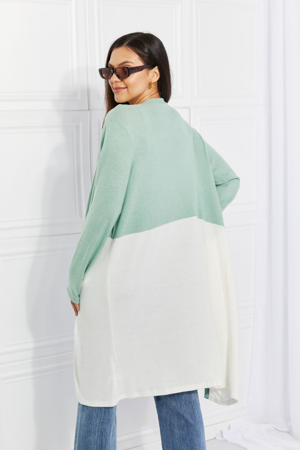 Culture Code Until You Came Color Block Duster Cardigan 890fd0e7232645f2b826ef47f42c8021-Max