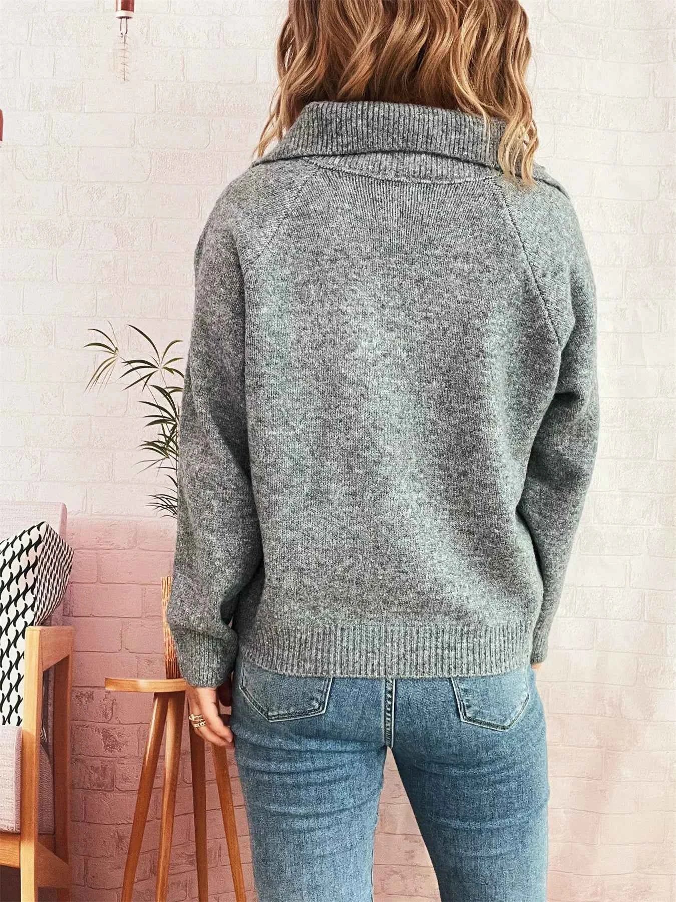 Ribbed Hem Raglan Sleeve Sweater 891922cc4a2144398efc462a75568c91-Max-Origin
