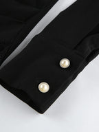 Lace Detail Button Front Long Sleeve Dress 891e8181a66d4928b1aa8bba570589c8-Max