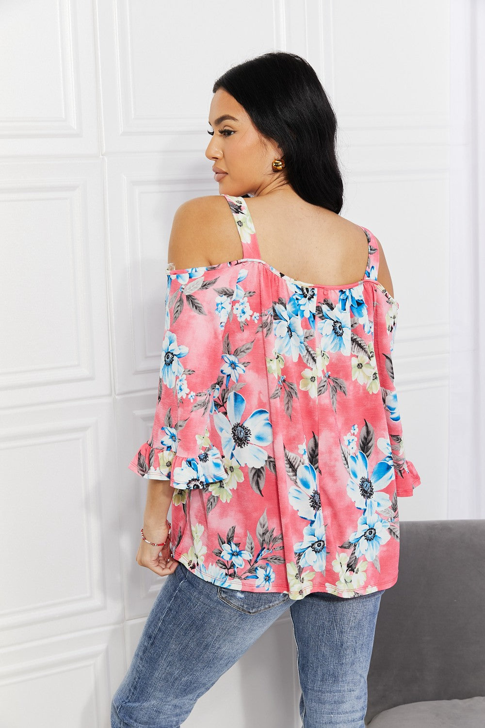 Sew In Love Full Size Fresh Take Floral Cold-Shoulder Top 89213aef49284bd5b038d6fd9acc5ee9-Max