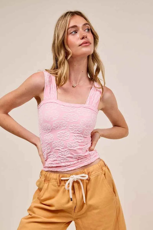 Two Tone Floral Seamless Tank Top 892148b813094453931c04aad6ad08d8-Max-Origin