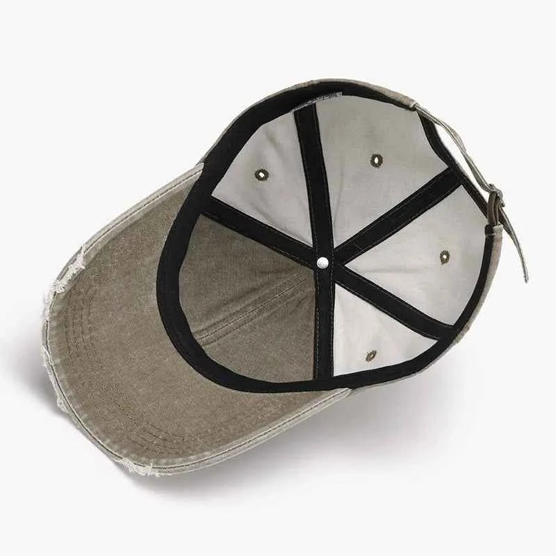 Distressed Washed Adjustable Baseball Cap 89295bbe-1ec6-4151-bdb4-d01eaebaeefc-Max