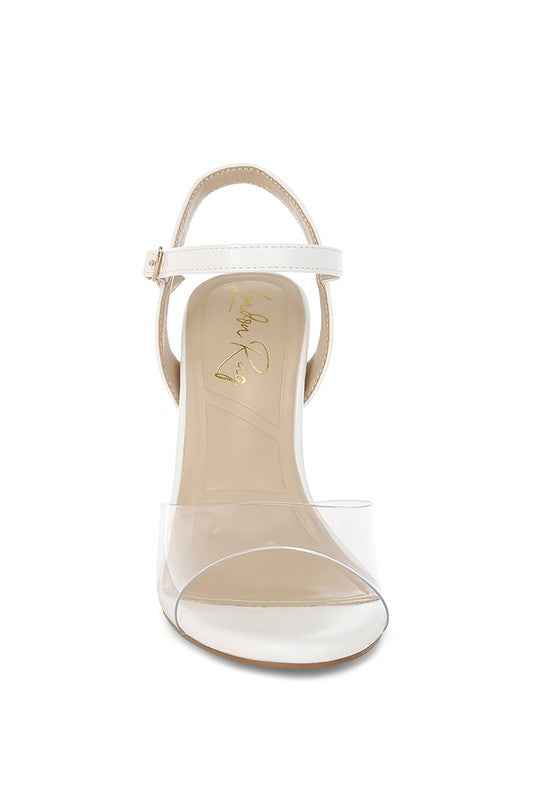 Perta Clear Strap Block Heel Sandals 89469f06-3d74-4071-b1f8-a44d0703f310