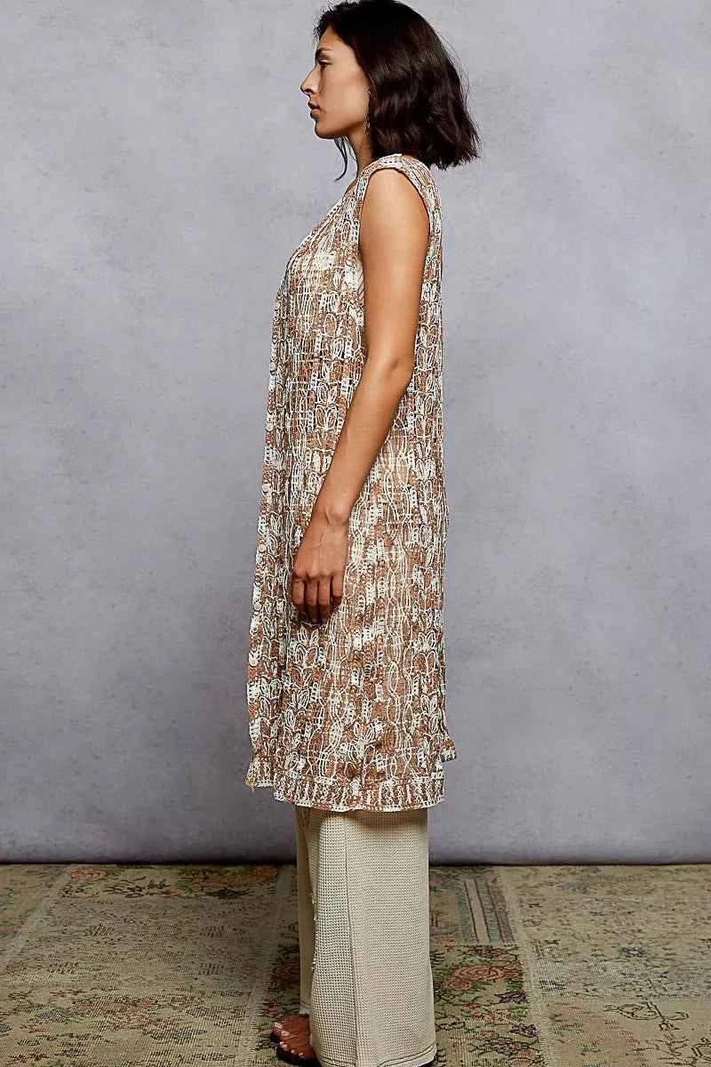POL Metal Button Down Crochet Sleeveless Longline Cardigan 8951d1e8-2b19-42d9-9dc8-7cbac1347181-Max-Origin