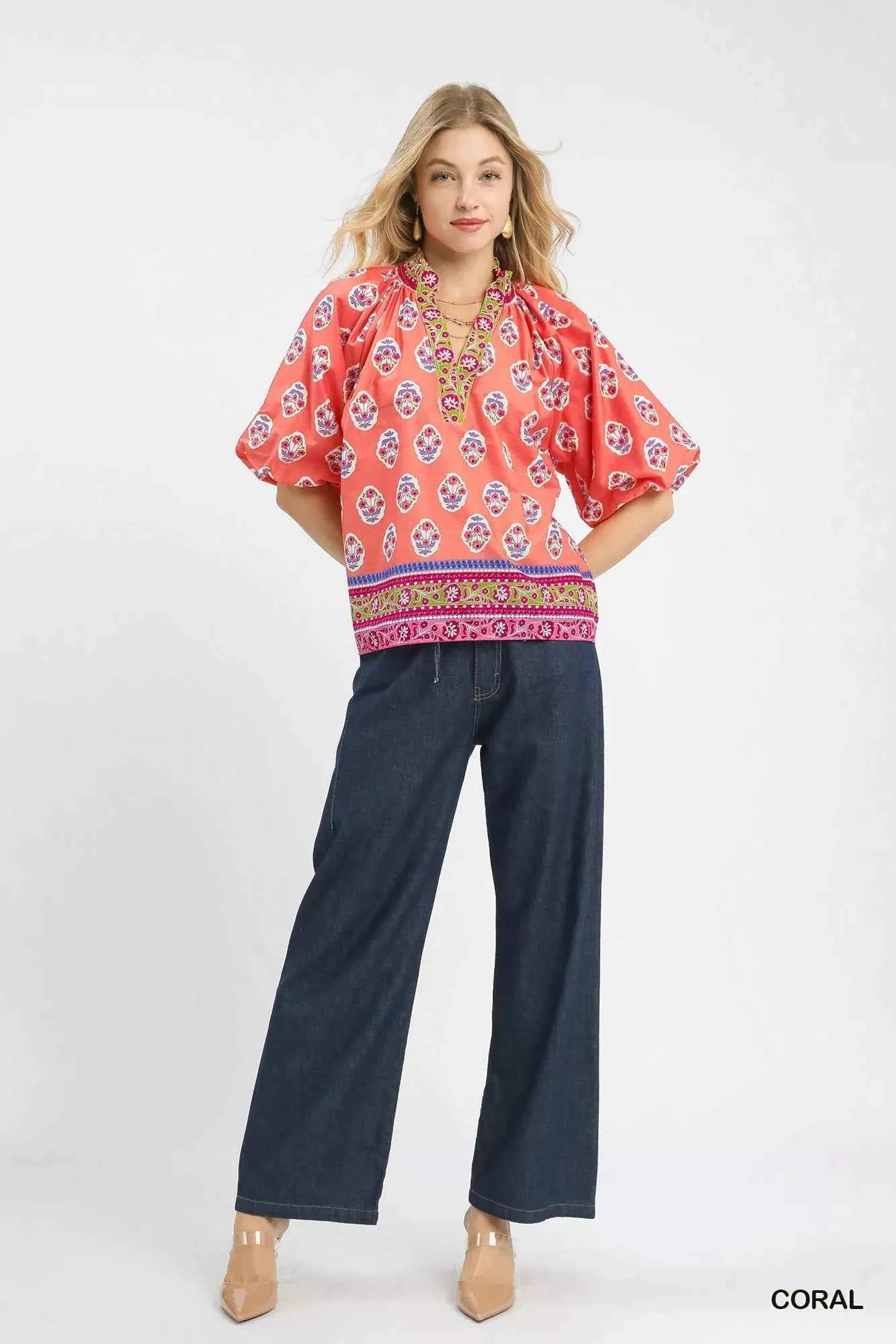 Boho Border Print Peasant Top 896e9ded-f6aa-433f-a3c0-532223dd4a33-Max-Origin
