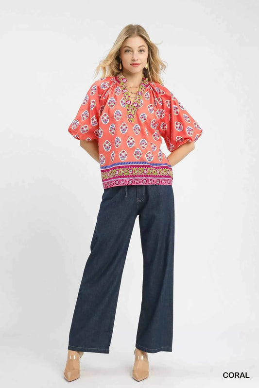 Boho Border Print Peasant Top 896e9ded-f6aa-433f-a3c0-532223dd4a33-Max-Origin