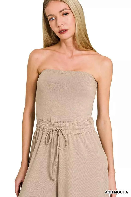 Zenana Tube Top Jumpsuit with Drawstring Waist 898fada5ff6748629f8641837f3861fe-Max-Origin