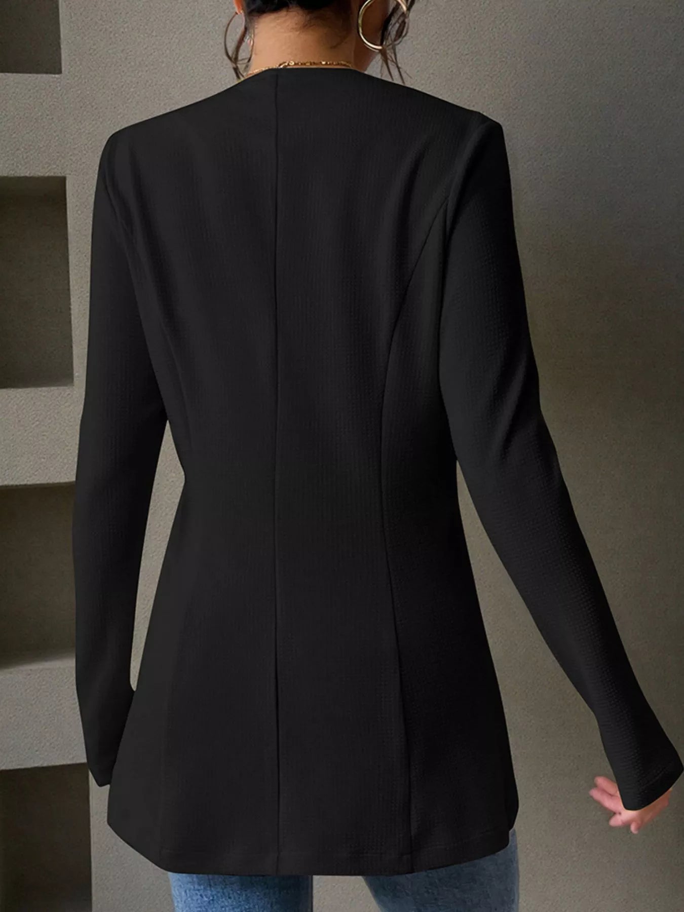 One Button Long Sleeve Blazer 899419d5-782d-4282-919c-4e3b8b13c259-Max-Origin