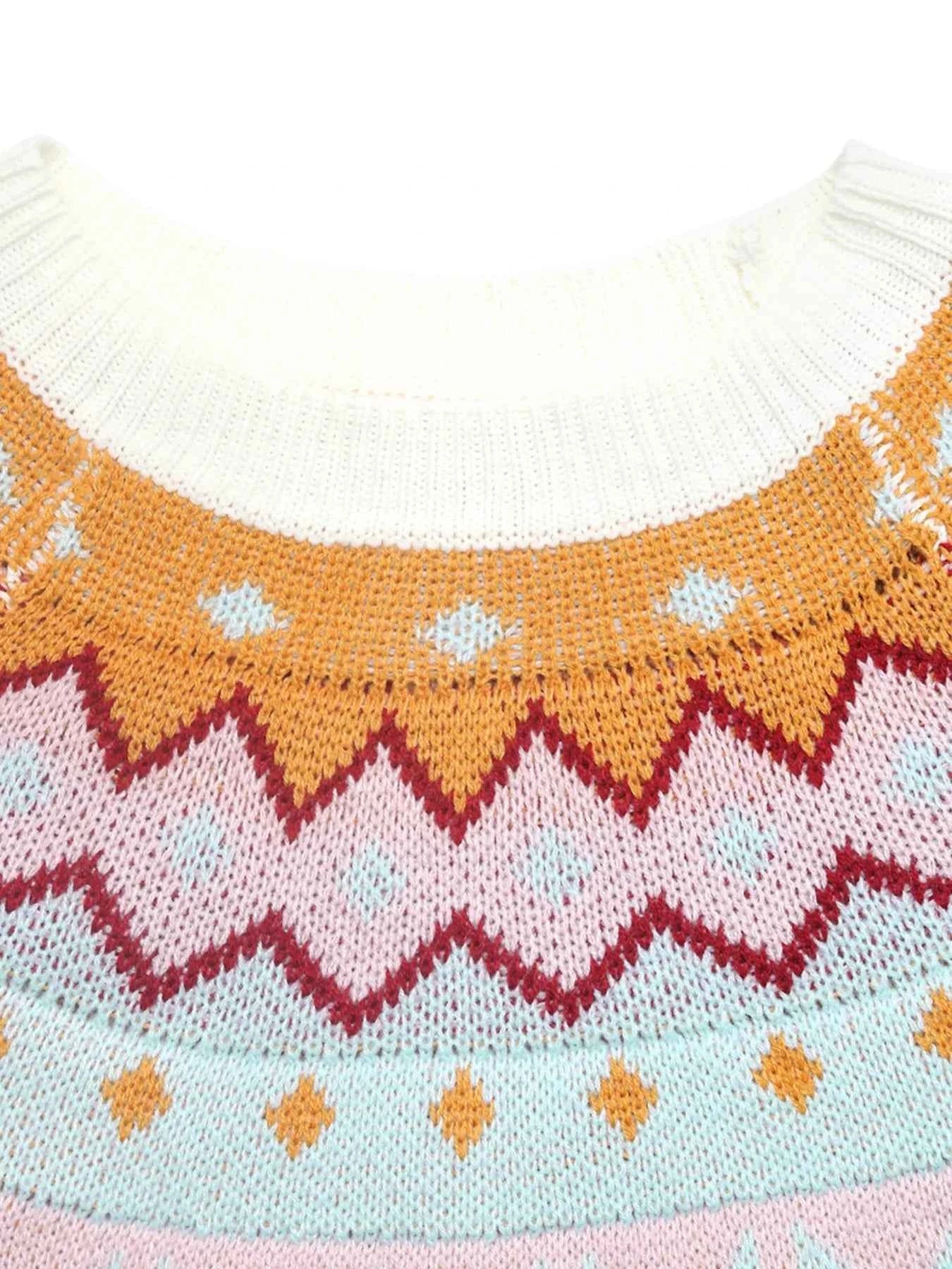 Contrast Round Neck Long Sleeve Sweater 8997f1a9274046e3a55076853e26f9ed-Max-Origin