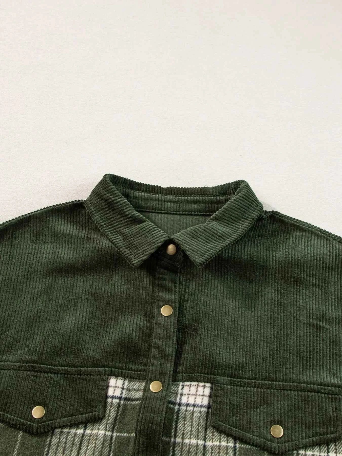 Plaid Button Up Long Sleeve Shacket 899d63c3279b4753a2303f2ddb71e398-Max-Origin