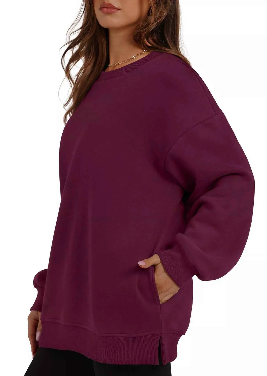Casual Solid Color Long Sleeve Sweatshirt 899eb537-11cb-41f3-852d-eef8ef3bea13-Max-Origin
