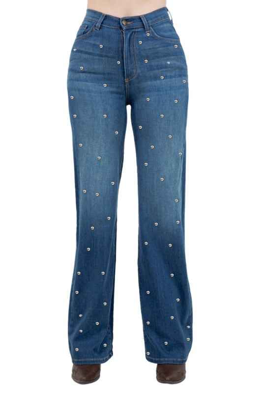 Wide Leg Jean with front studded detail 89b51fe4-935c-4b0d-8b8c-78f74d0bd222_0092a412-a5b5-4741-8805-2e75b9ff56bb