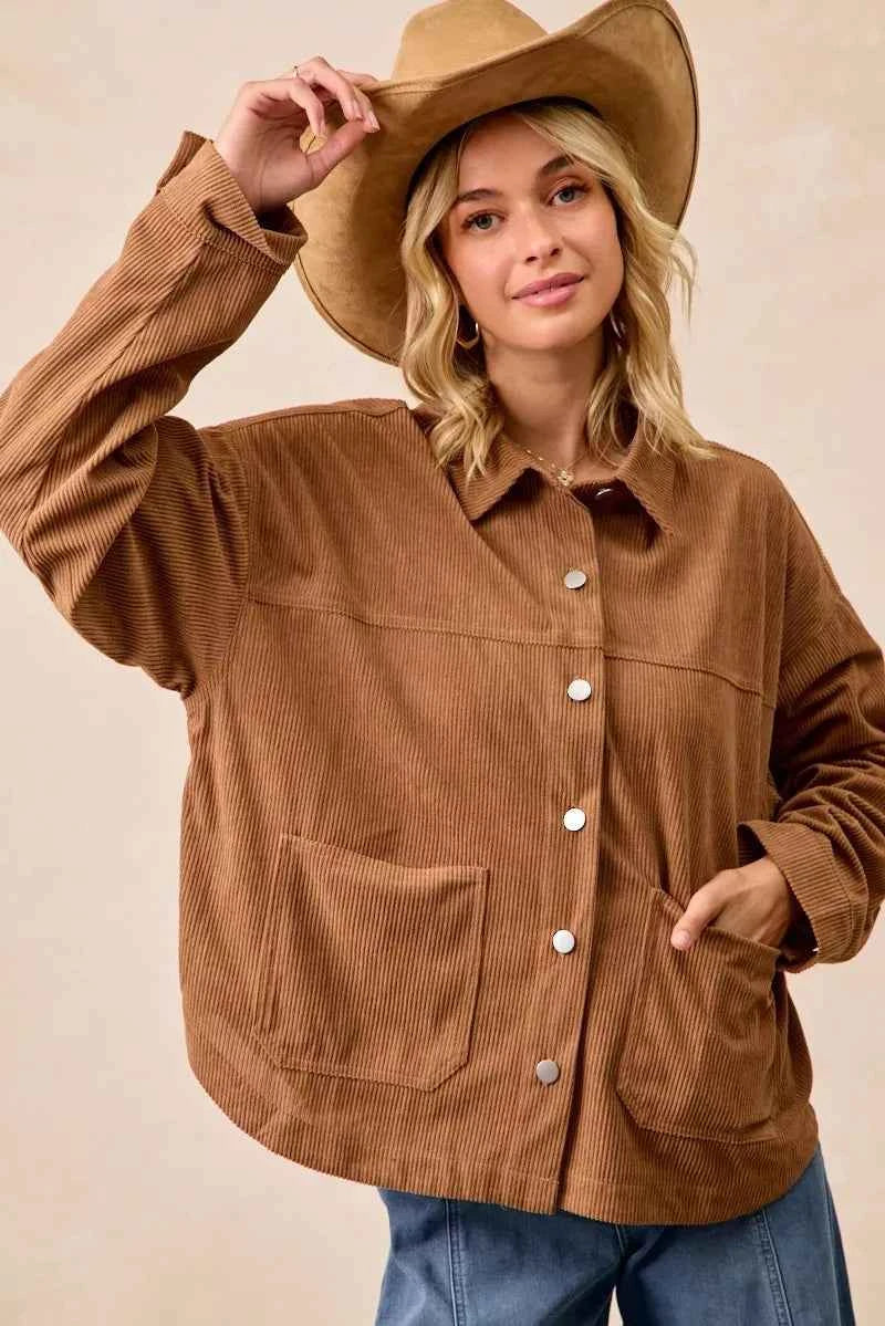 Corduroy Relaxed Fit Shacket with Back Pleat 89bf61ce2aa1404d8bb93815077ab7fa-Max-Origin