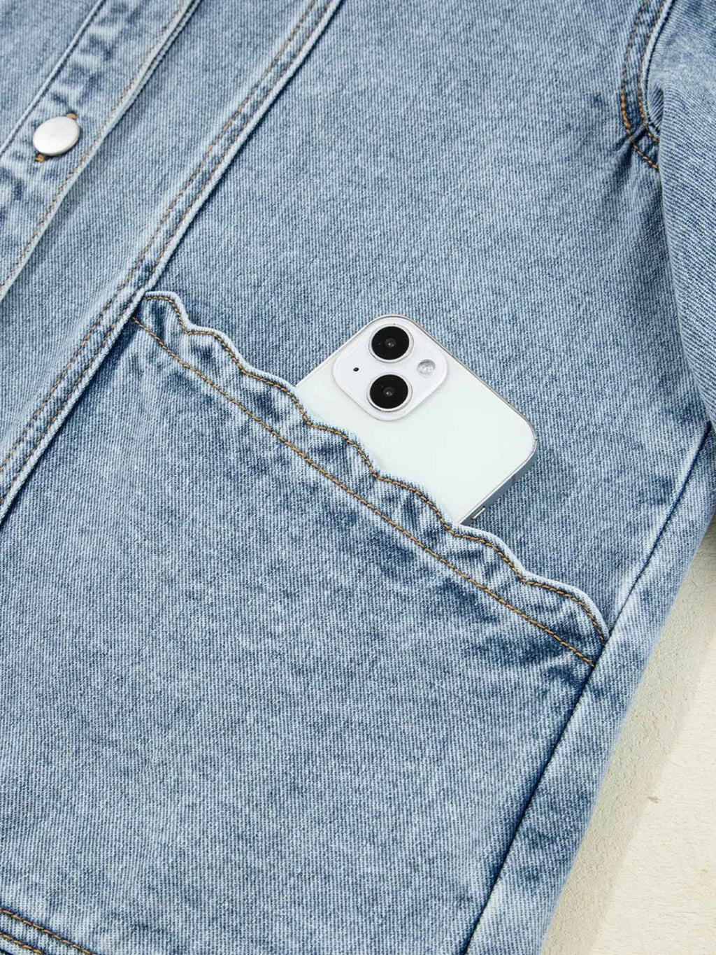 Scallop Trim Collar Patched Pocket Button Up Denim Jacket 89c48896a77d45d1bf545f97da5d425e-Max-Origin