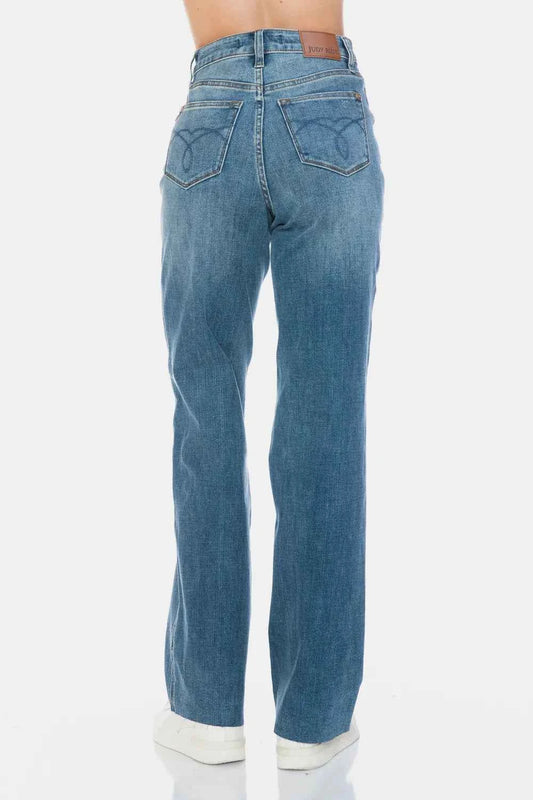 Full Size Tummy Control Cut Raw Hem Straight Jeans 89d58e95-449e-4fc6-ab48-66d32137350d-Max