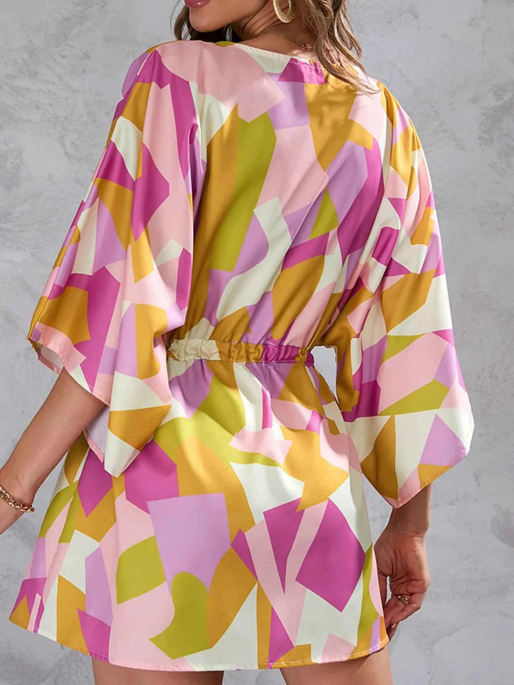 Color Block Drawstring Waist Button Up Dress 89dd5cae82a344fbbb2ee13a854f01b0-Max-Origin