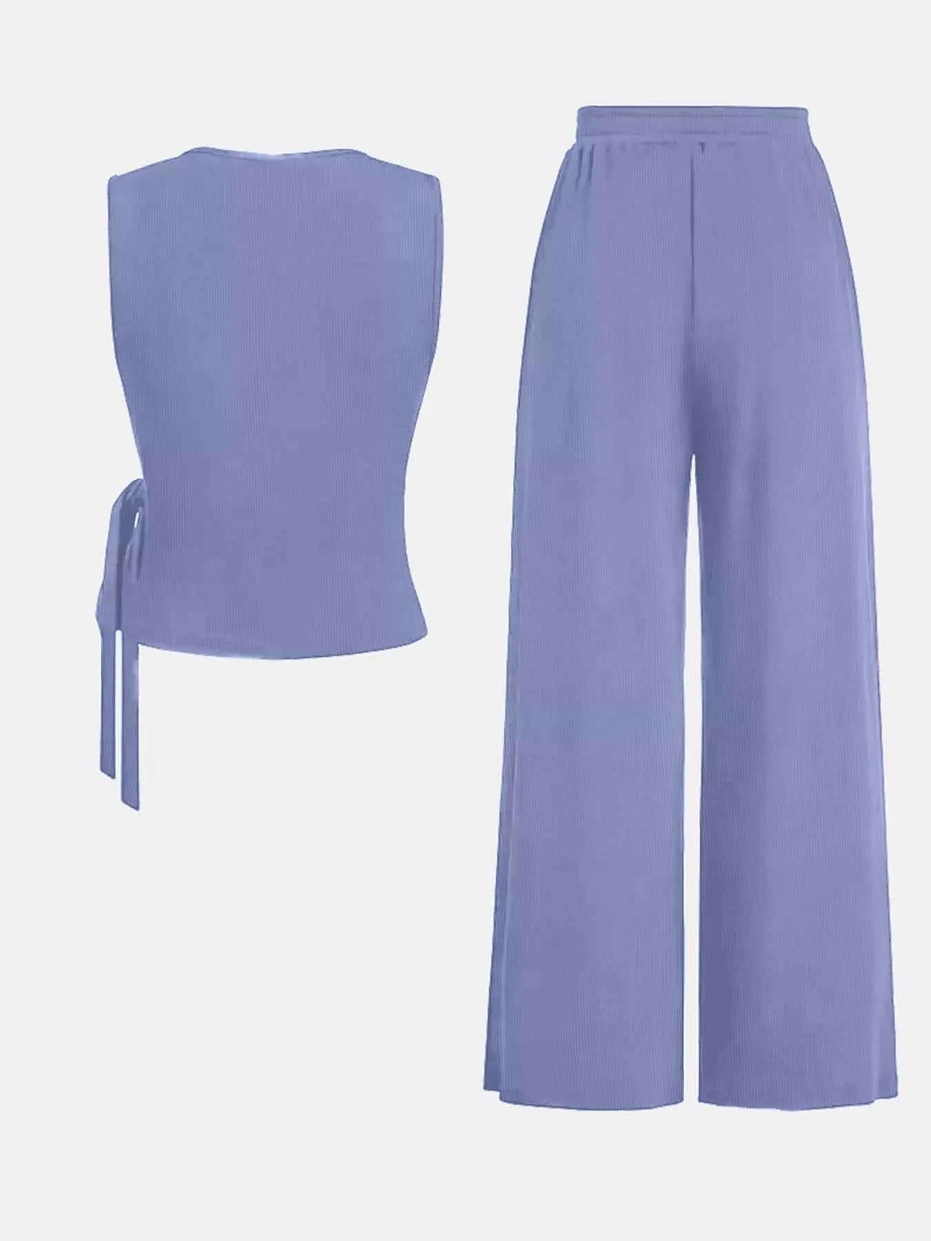 Side Tie Round Neck Tank and Pants Set 89e2ef81-4666-497c-bce6-5b84af3761fc-Max-Origin