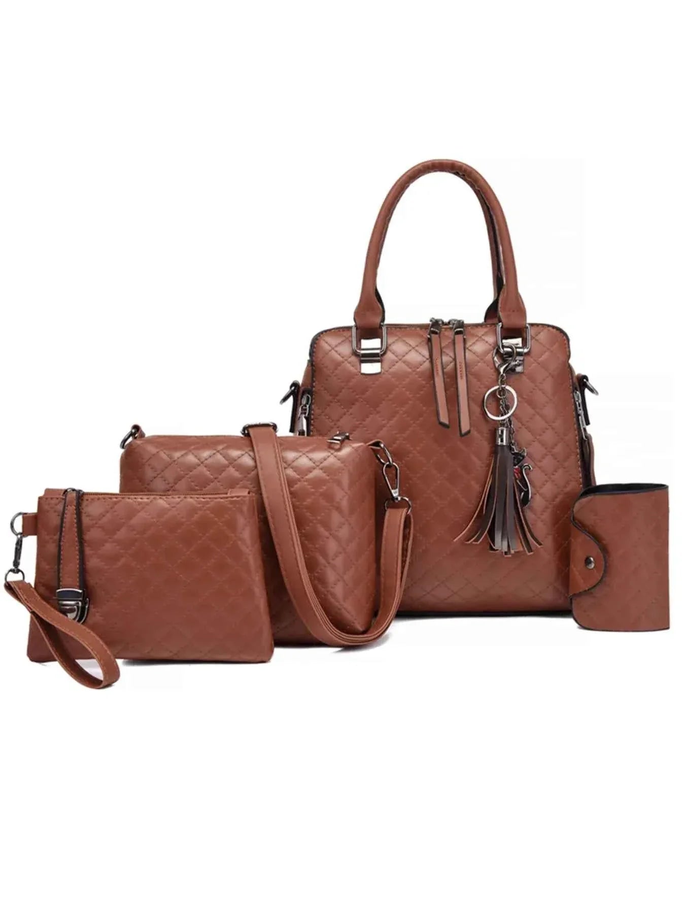 4-Piece PU Leather Bag Set with Tassel Detail 89e840c9-fe04-4084-b227-55da3bce7a98-Max-Origin