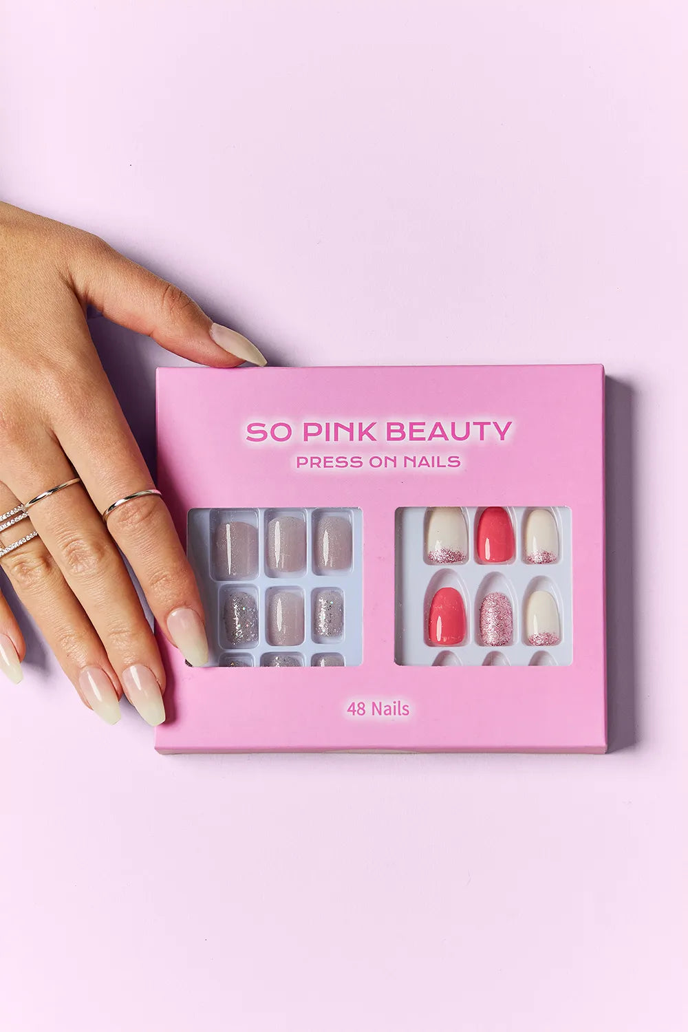 SO PINK BEAUTY Press On Nails 2 Packs Pop of Pink One Size 89f0e55c-573c-44d2-8413-ab1f65e44ac3-Max