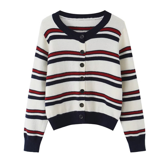 Striped Knit Cardigan