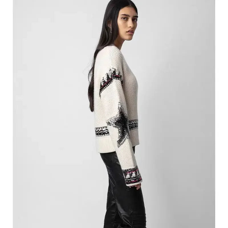 The Sequin-Embellished Cashmere Sweater 8CA24002CF2A1584FF43329BE5FA6E4D