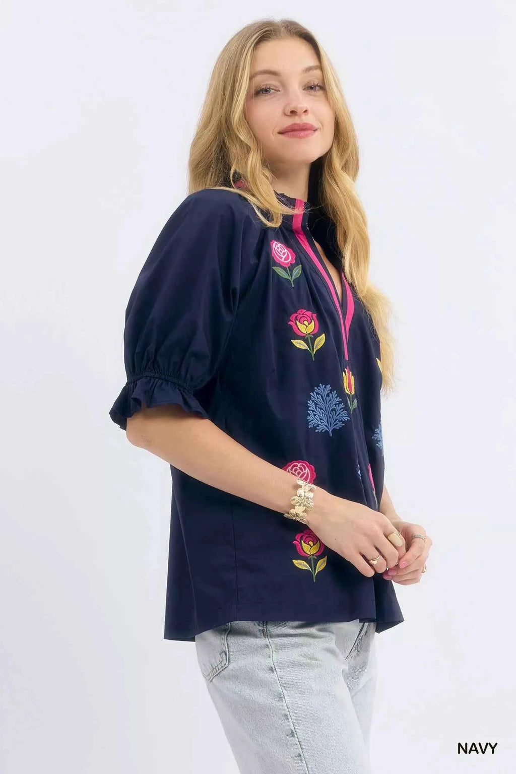 Umgee Embroidered Floral Top with Contrast Trim 8a089fd4-4b1c-4317-94e9-657a4cd21971-Max-Origin