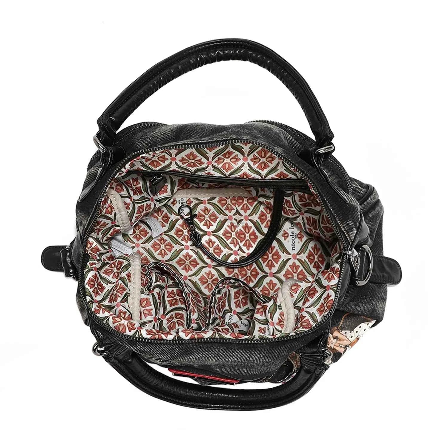 Nicole Lee USA Denim Sisters Secret Dome Handbag 8a23a03f1b094722bc90ba9496dd00d1-Max-Origin