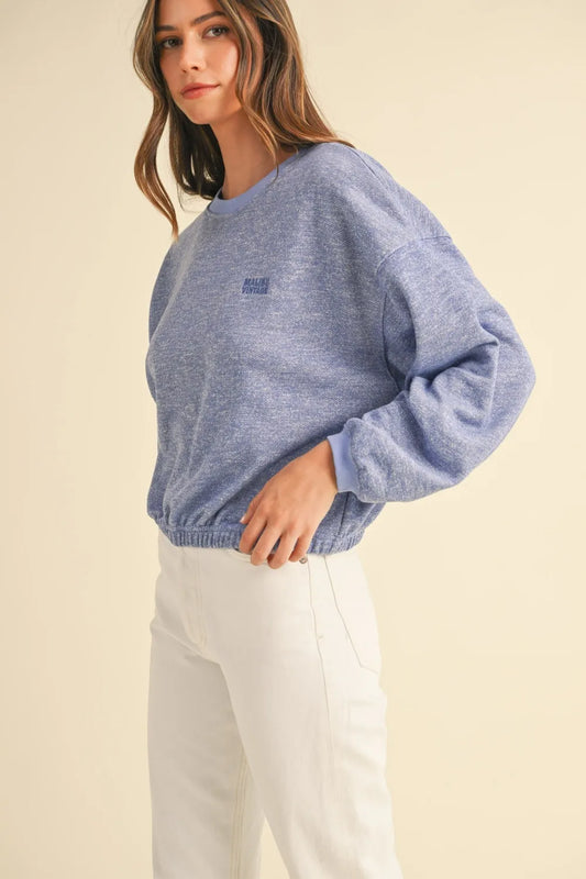 Round Neck Letter Embroidery Crop Sweatshirt 8a422b9f-3a03-403a-b9e2-31ffab7d53d5-Max