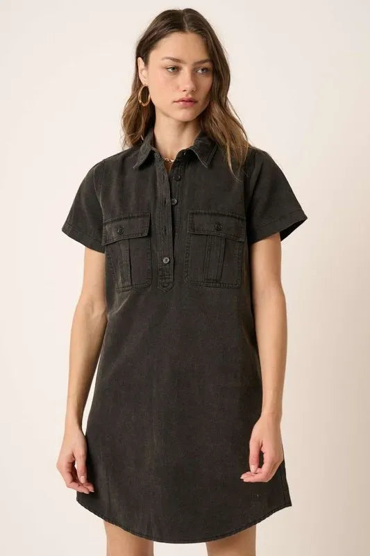 Mittoshop Button Detail Collared Neck Short Sleeve Shirt Dress 8a528dd3-2ef5-4b21-b3f1-d7c98d9a7875-Max