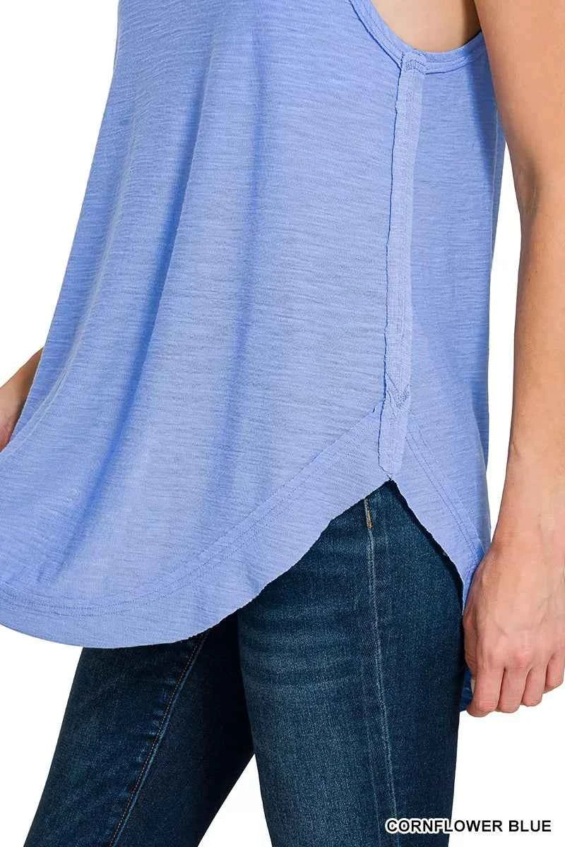 Zenana Curved Hem Slub Tunic Tank 8a5d502a047c4dba9007c34a962f6adb-Max-Origin