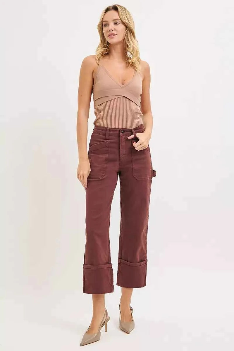 RISEN Full Size High Rise Wide Straight Cuffed Patch Jeans Plus Size 8a61a906d1464a7d8e78de76f5148995-Max-Origin