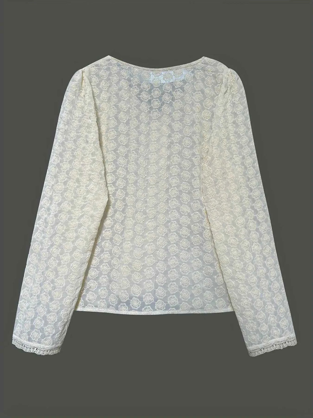 Lace Button Up Long Sleeve Shirt 8a63d0f56a594a63b7ff6bcd39ae2d2f-Max-Origin