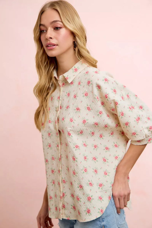 Flower Printed Short Dolman Blouse Top 8a6e6ca0-c0be-4127-8749-238b971cd270-Max-Origin