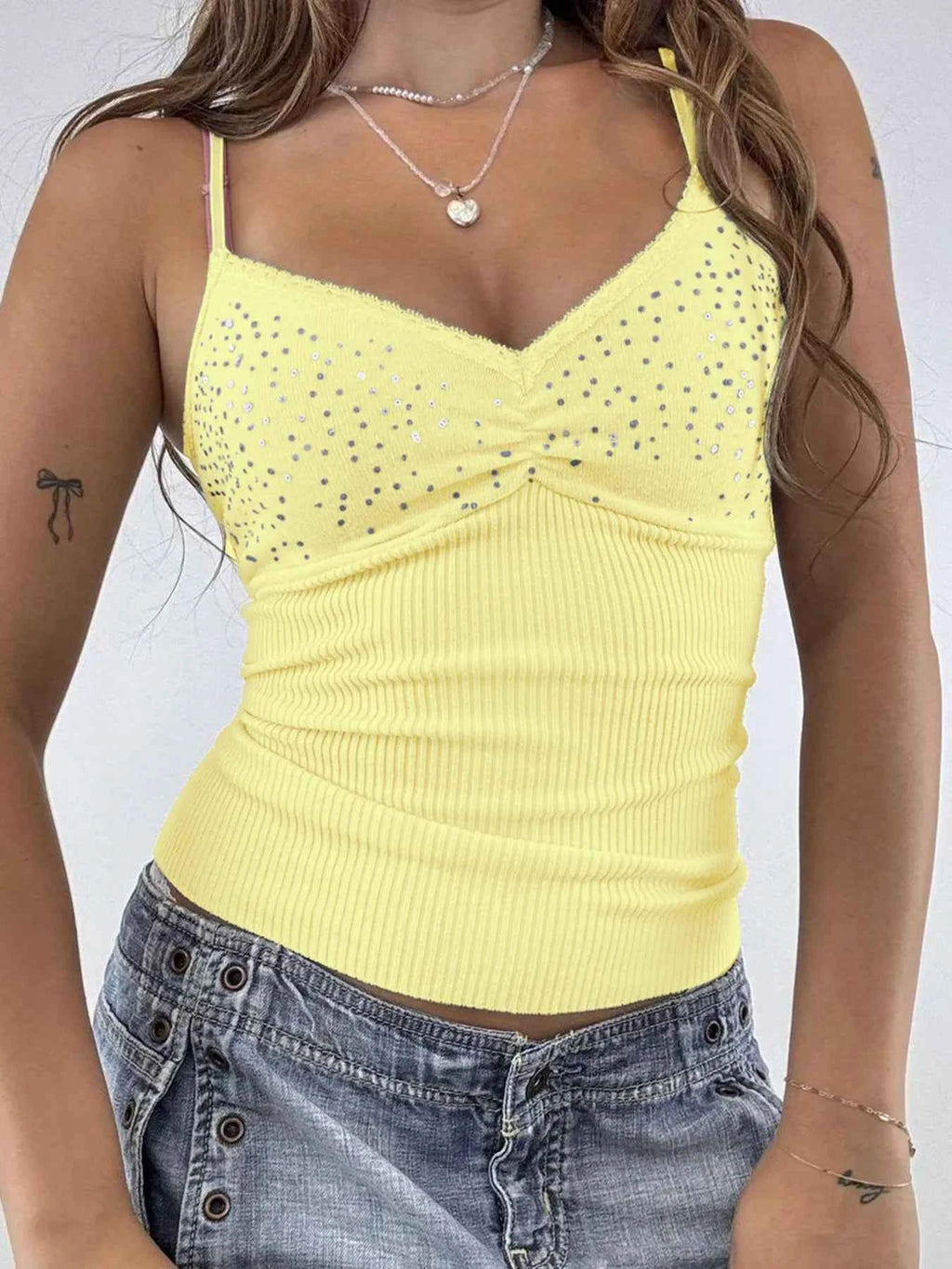 Sequin Lace Detail Cami Top 8a8a864f98084e94967ba34278655d8b-Max-Origin