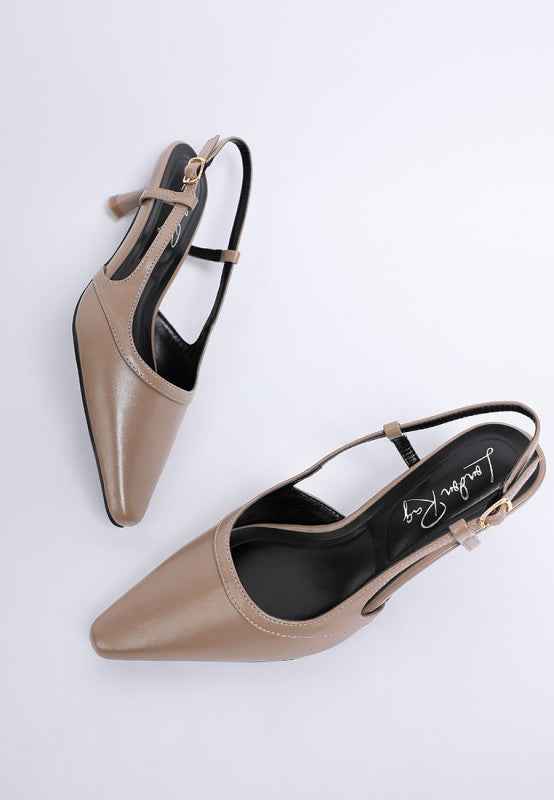 Luxton Slingback Pin Buckle Kitten Heels 8a9e5073-2d8f-4378-8f3e-57ef8ac0e1c9