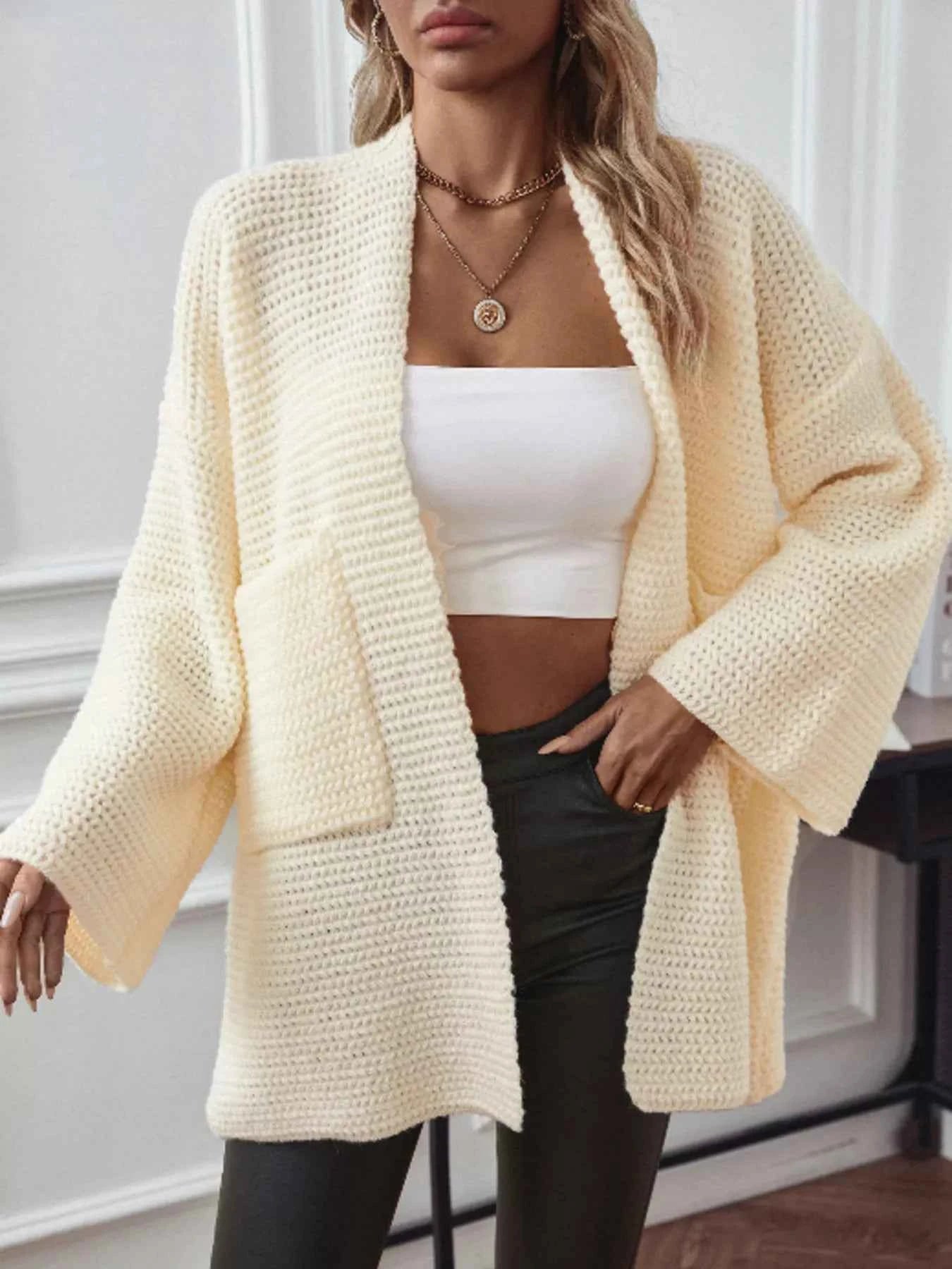 Cozy Knit Open Front Cardigan Ivory 8ab296b0680b43818a8b3f79f56c6723-Max-Origin
