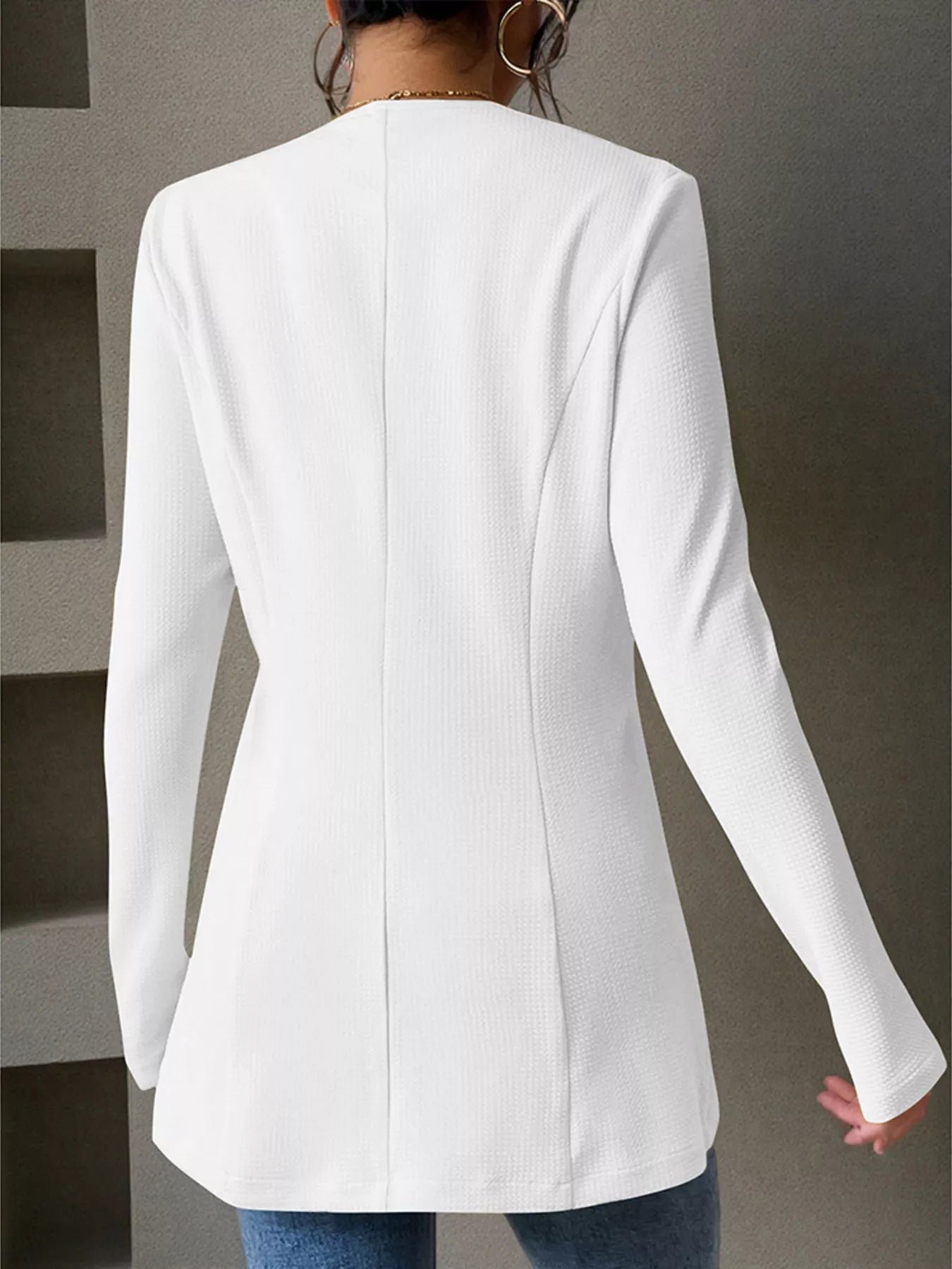 One Button Long Sleeve Blazer 8ab4a12b76b0494ebb0fc11730e95253-Max-Origin