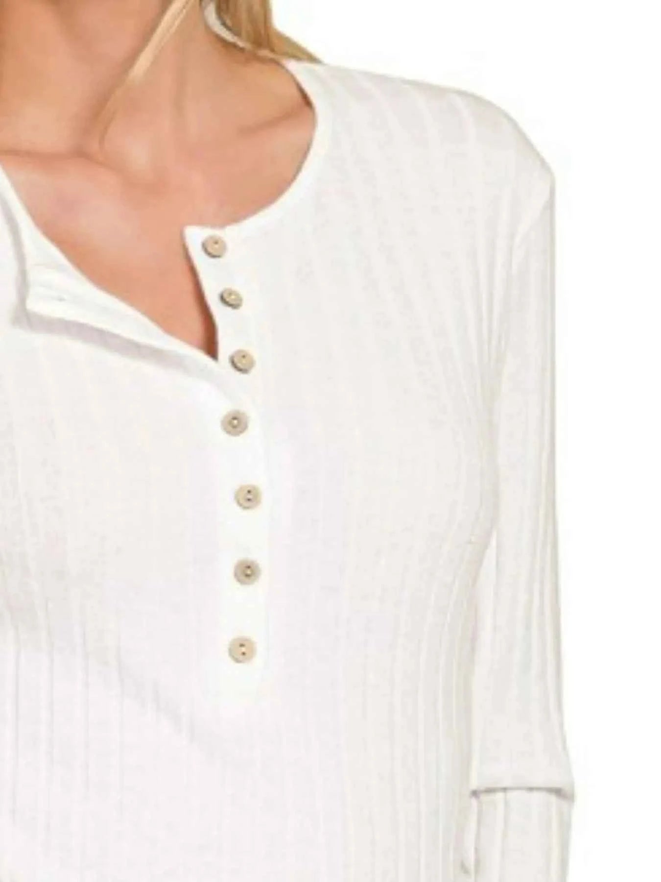 Ribbed Long Sleeve Half Button Top 8acdd9bb-cc3c-4e53-9a30-574111c2d486-Max-Origin
