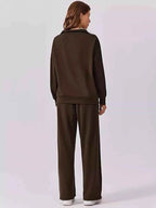 Relaxed Fit Quarter-Zip Top and Pants Set 8acefa6190b44d69af6430a95160d9c1-Max-Origin