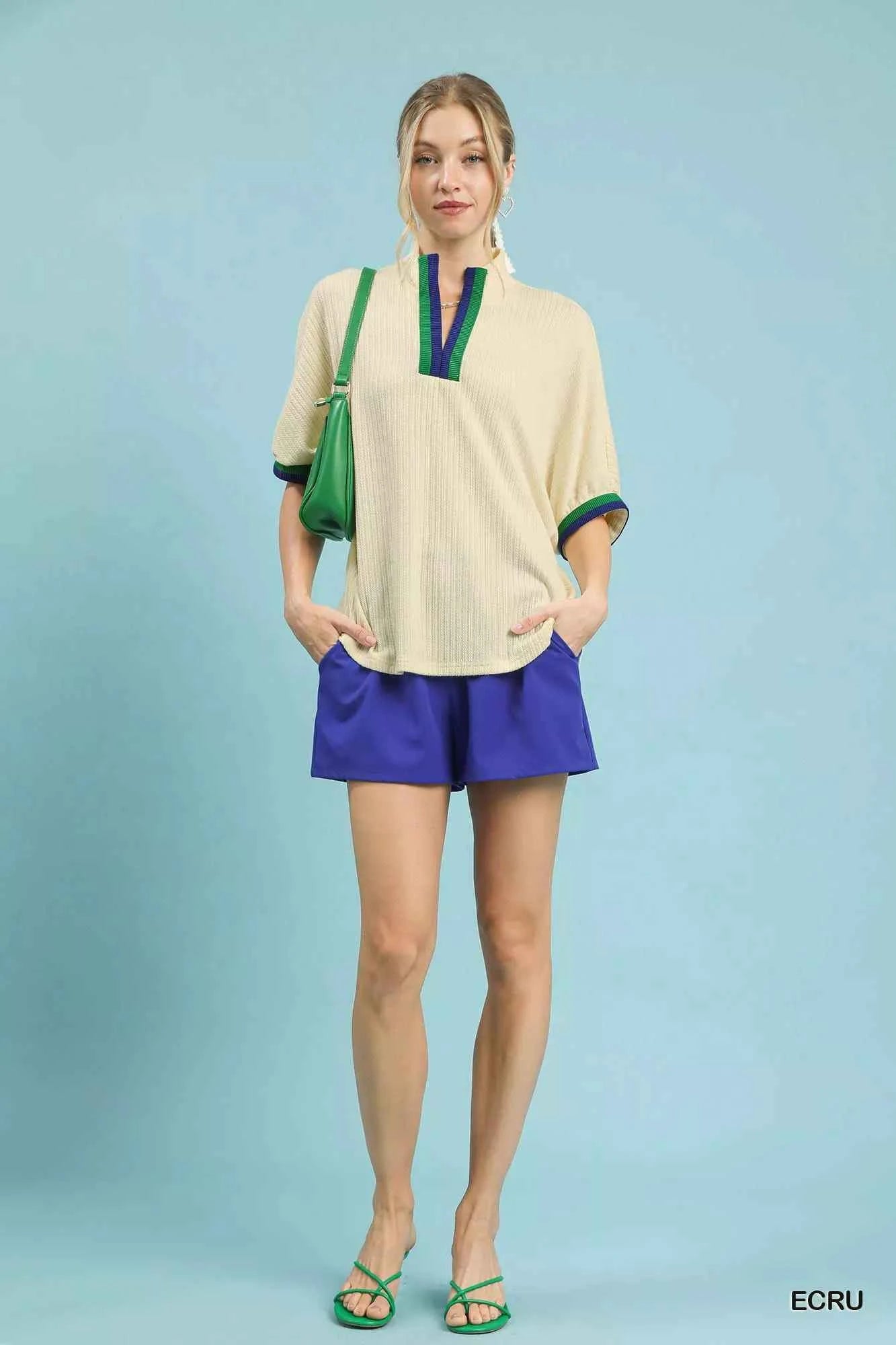 Umgee Textured Knit Top with Striped Contrast Trim 8add140b-c9a4-4e3e-b35a-13281b0eda02-Max-Origin