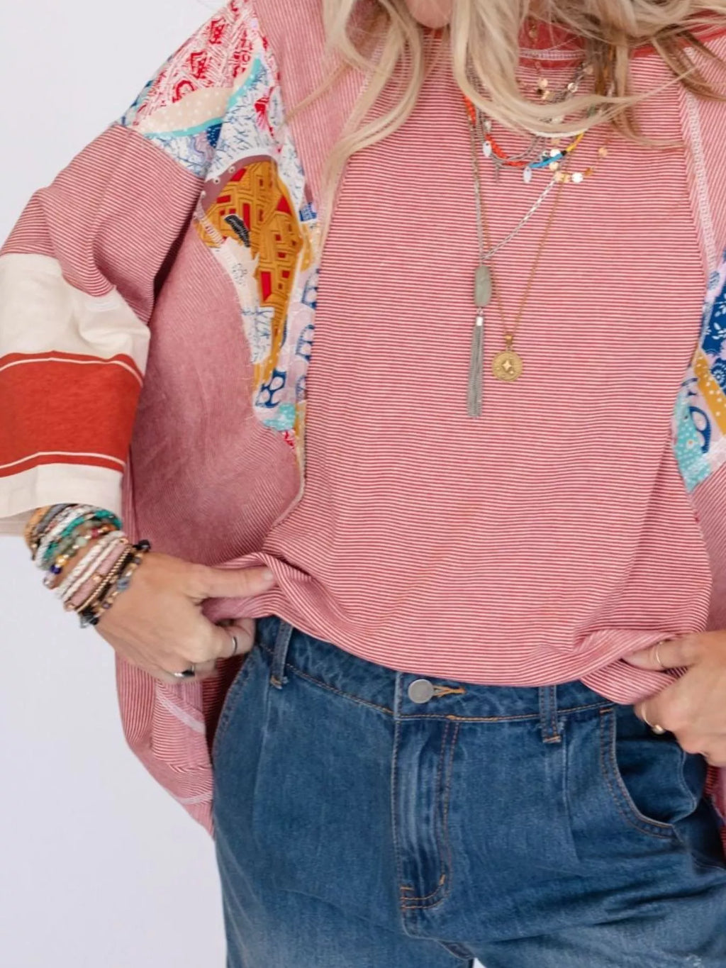Striped Floral Long Sleeve T-Shirt 8ae318e6-abc3-4e42-adc0-4075c29bd68d-Max-Origin