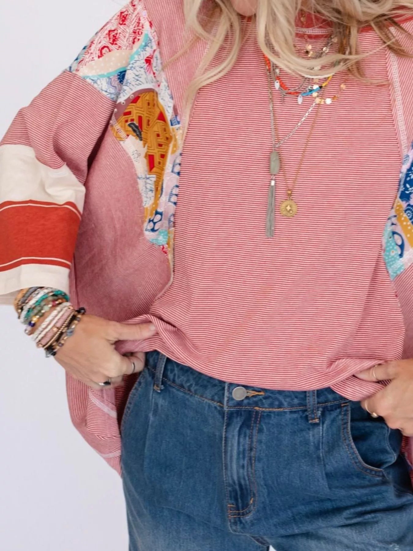 Striped Floral Long Sleeve T-Shirt 8ae318e6-abc3-4e42-adc0-4075c29bd68d-Max-Origin