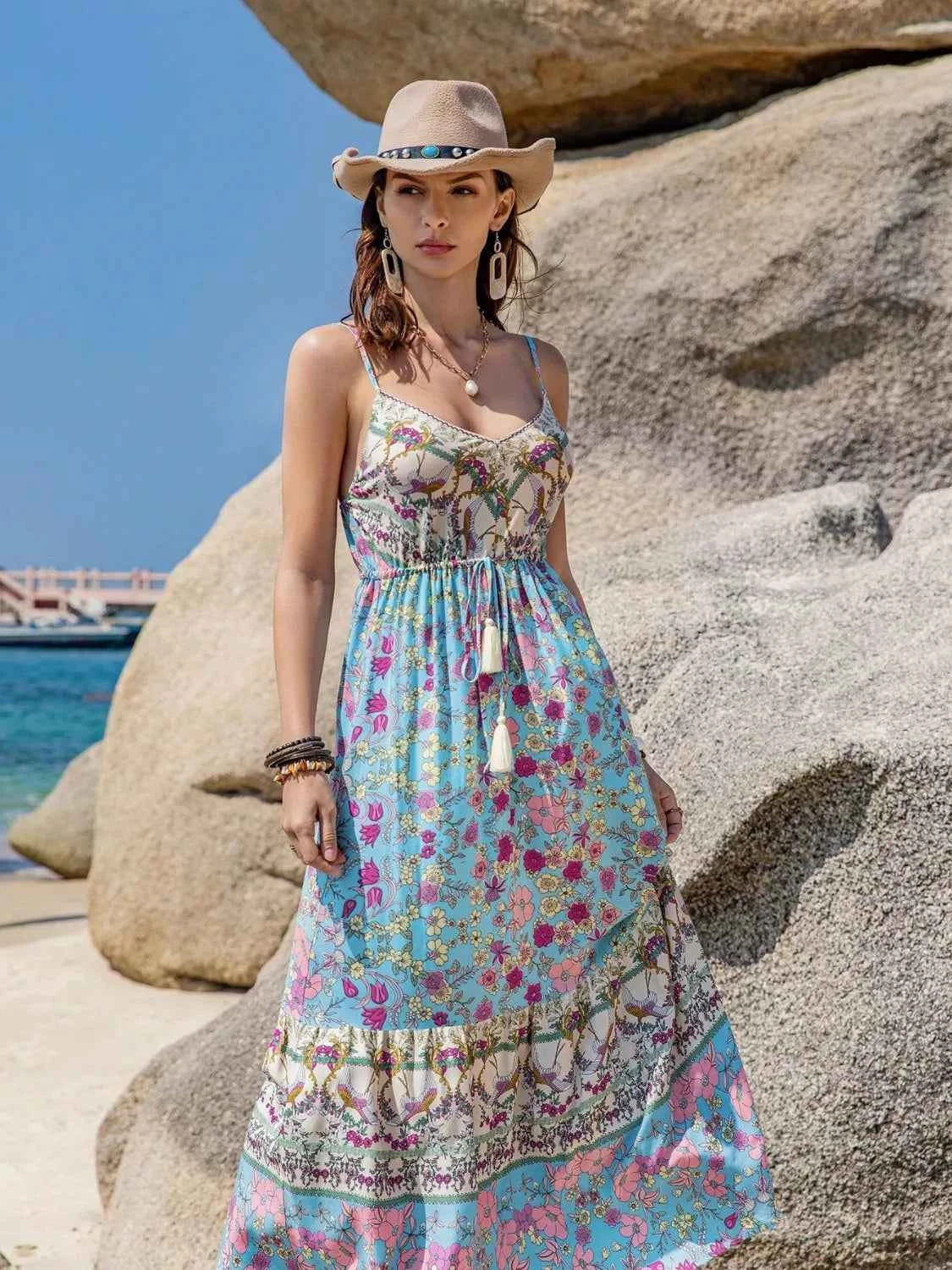 Tassel Floral Print Cami Dress 8af90920-4a0d-49f4-9086-973171c32724-Max-Origin