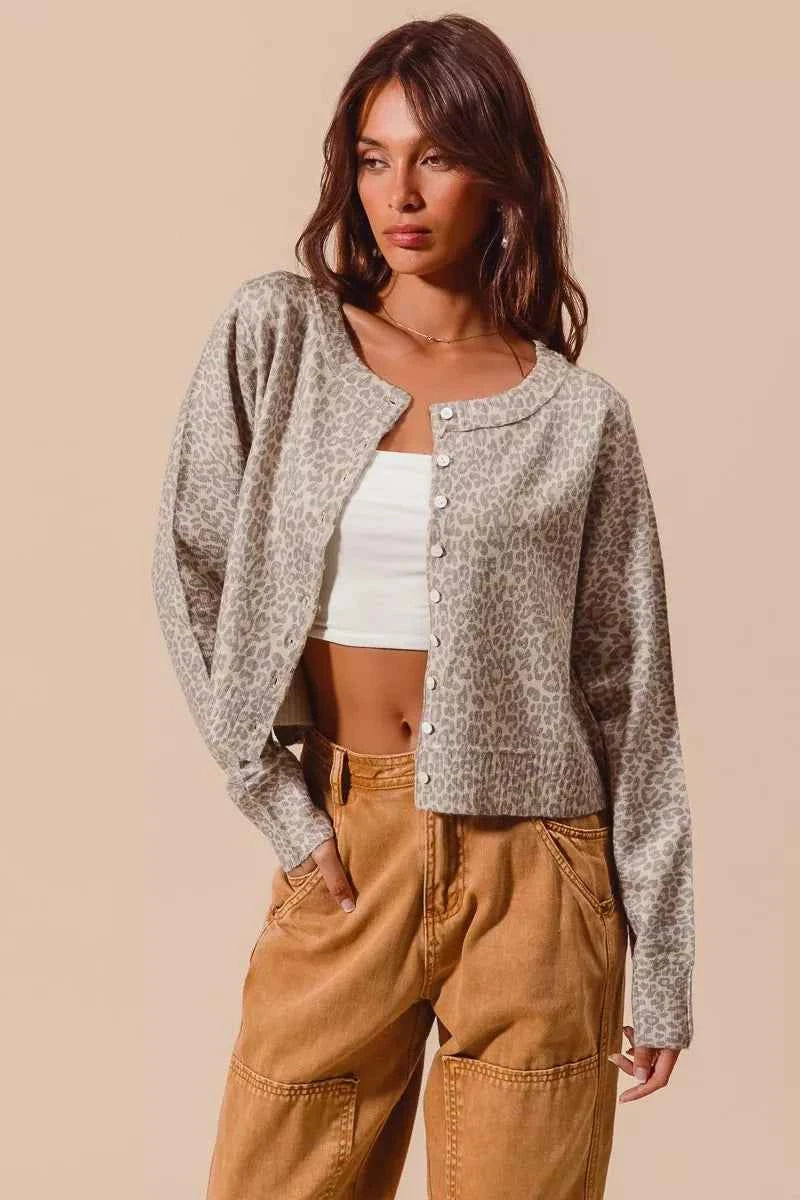 SO ME Two Tone Leopard Vintage Print Button Up Cardigan 8aff9bc5dc0f42d887114774d52e678d-Max-Origin