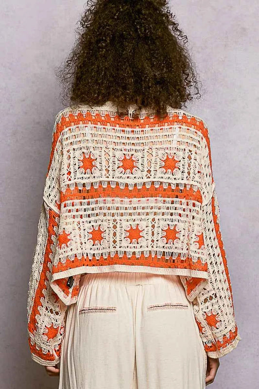 Boat Neck Long Sleeve Crochet Top with Granny Square Weaving 8b15b105-7f3d-4d5b-aa8b-35abd8e2abda-Max-Origin