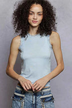 POL Round Neck Cropped Tank with Lace Trim 8b4fee0a-eb34-4c88-b130-cfd86544e810-Max-Origin