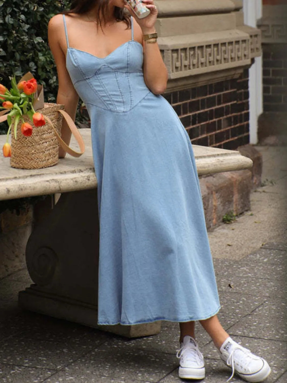 Smocked Sweetheart Neck Midi Cami Dress 8b67d90e-22ea-4f8a-9eaa-760e1cc20d10-Max-Origin