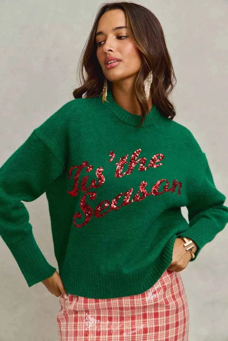 SO ME Sequins Lettering Christmas Holiday Sweater 8b7a2b44cbe1476d854efd2c09a6c9e7-Max-Origin