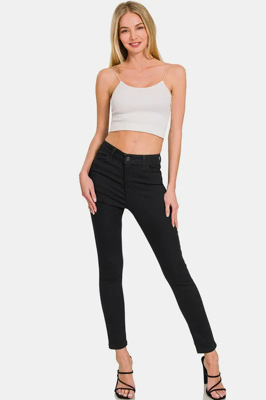 High Rise Skinny Jeans with Pockets 8b81fba5-62eb-4676-a94b-33a5e4e0d49a-Max